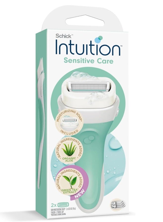 schick Intuition Sensitive Care Kit, with Organic Aloe and Green Tea Extract - Image 1