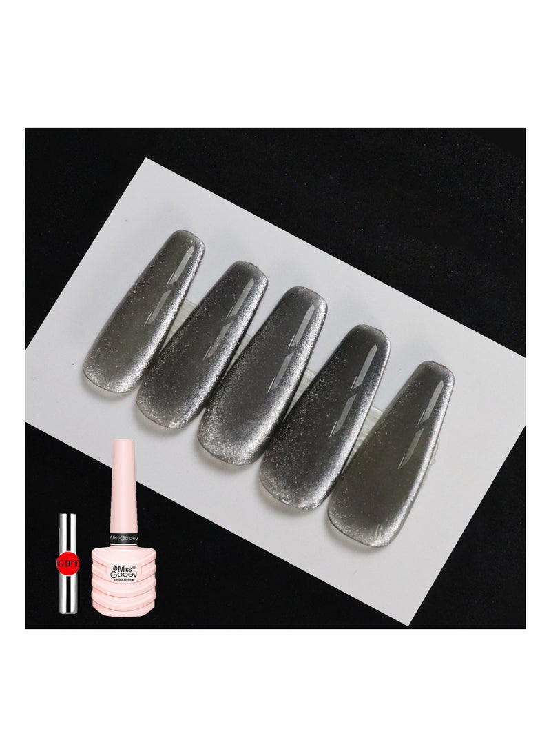 Miss Gooey Gel Nails Polish Set UV LED Needs Super Shiny Color Long Lasting,Cat Eye Glitter with Magnetic Stick Kit ,Quick Drying Magnetic Art Manicure DIY At Home Soak for Women  - Image 1