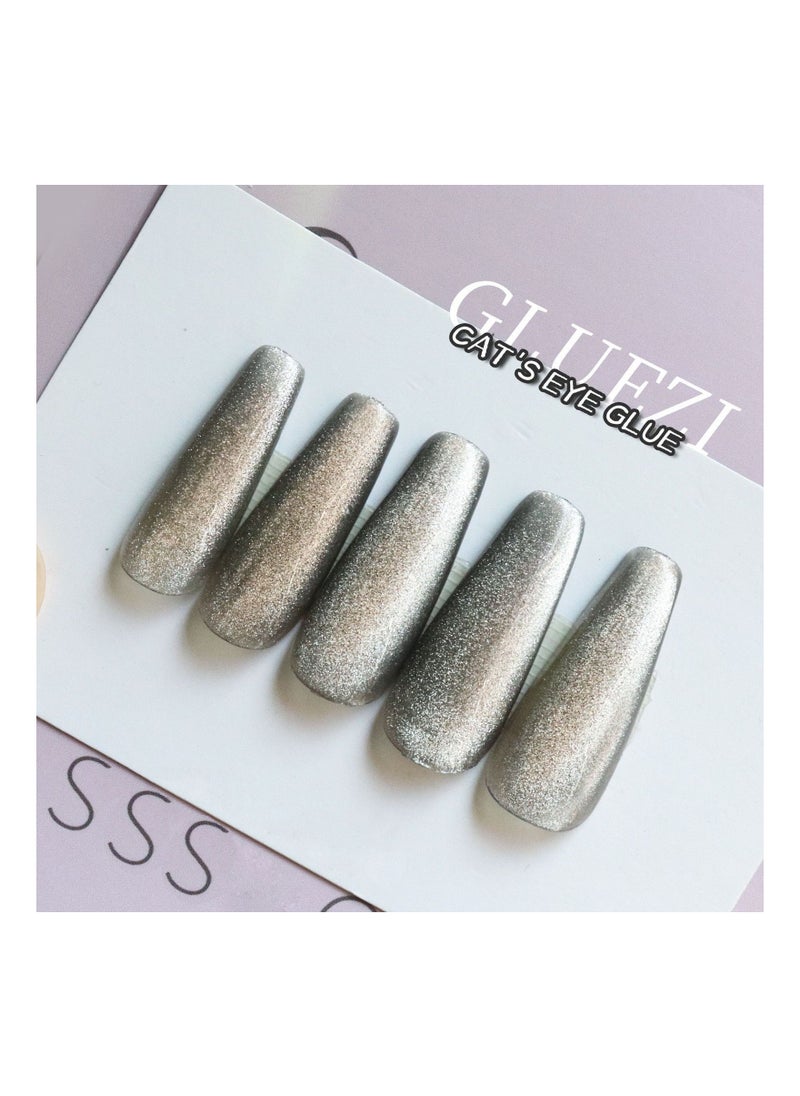 Miss Gooey Gel Nails Polish Set UV LED Needs Super Shiny Color Long Lasting,Cat Eye Glitter with Magnetic Stick Kit ,Quick Drying Magnetic Art Manicure DIY At Home Soak for Women  - Image 3