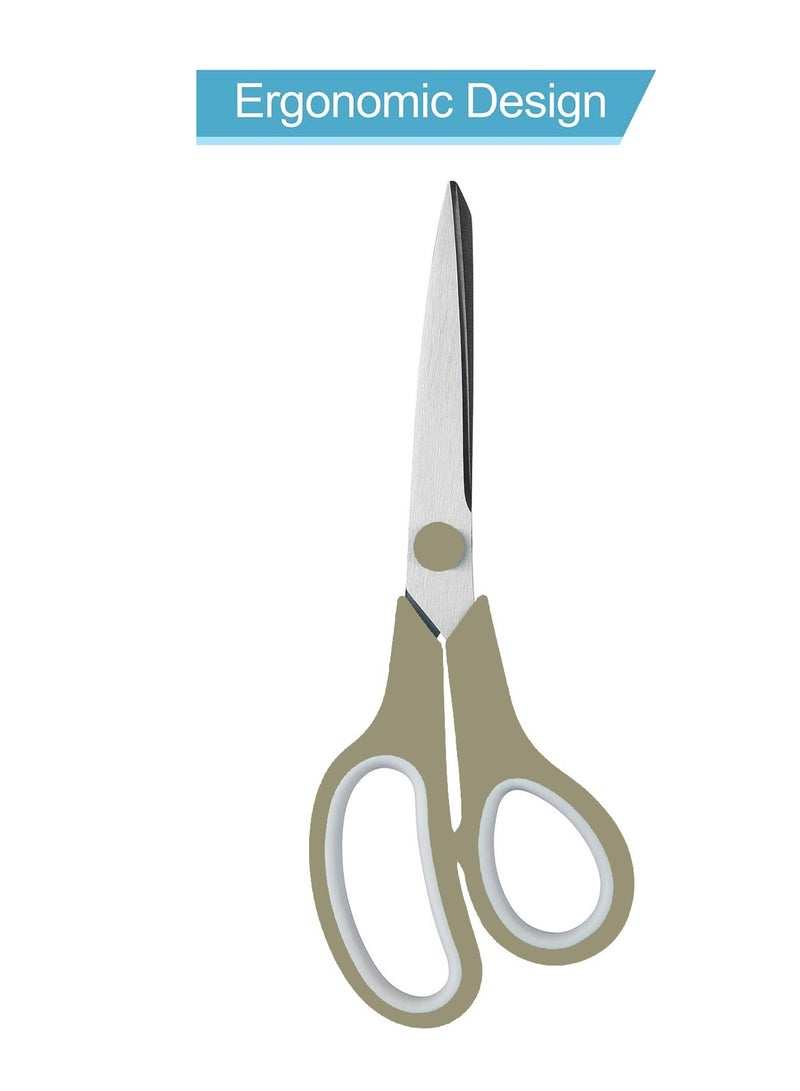 Zoro Scissors Comfort Grip 8 Inch MultiPurpose Heavy Duty Durable Stainless steel and Sharp Blade for Universal Cutting  - Image 2