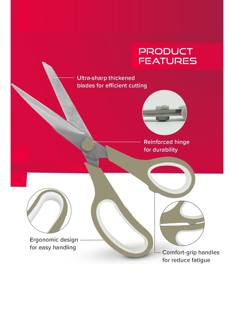 Zoro Scissors Comfort Grip 8 Inch MultiPurpose Heavy Duty Durable Stainless steel and Sharp Blade for Universal Cutting  - Image 1