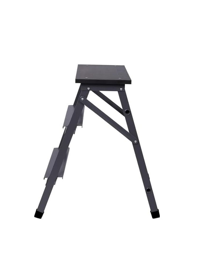 سلم مطبخ بدرجتين – خفيف الوزن، متين، سهل التخزين والاستخدام