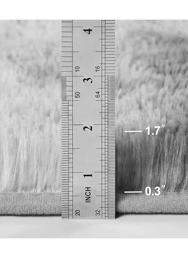Generic - Fluffy Rugs for Bedroom Area Rugs Living Room Rugs Large Soft Tie-Dye Rug Anti Slip Modern Floor Rug Plush Kids Baby Room Carpet Dark Gray 160x230cm - Image 1