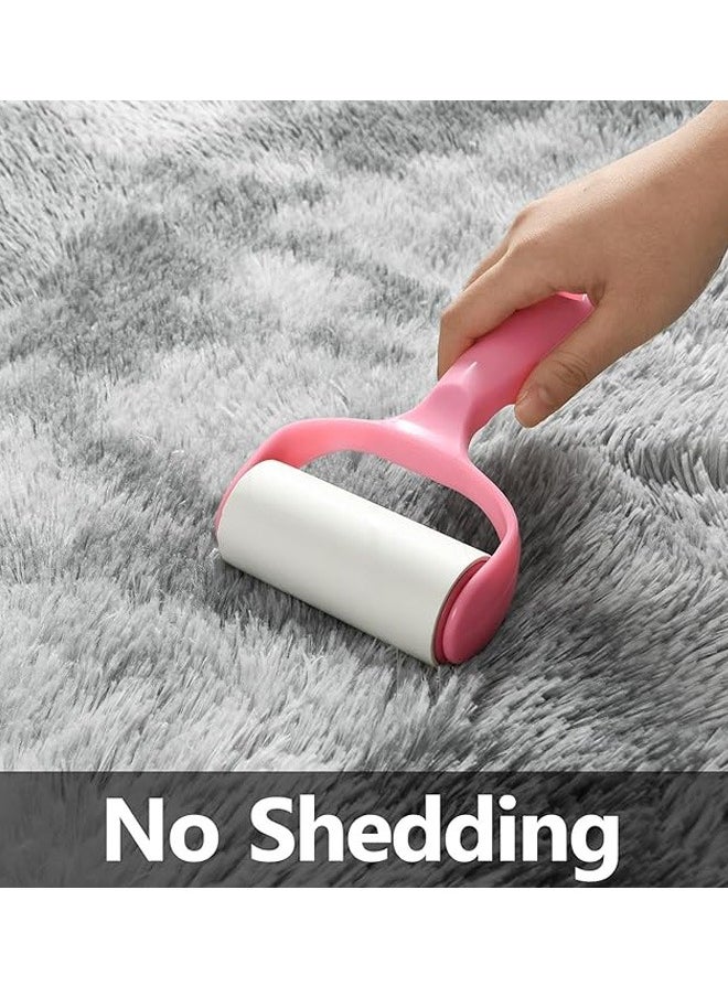 Generic - Fluffy Rugs for Bedroom Area Rugs Living Room Rugs Large Soft Tie-Dye Rug Anti Slip Modern Floor Rug Plush Kids Baby Room Carpet Dark Gray 160x230cm - Image 1