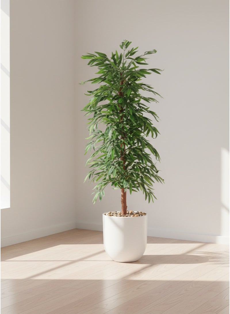 تالا شجرة زينة بامبو صناعية بارتفاع 155 سم - لمسة خضراء عصرية لديكور منزلك ومكتبك - Image 1