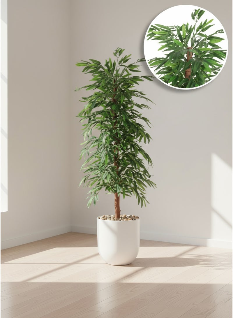 تالا شجرة زينة بامبو صناعية بارتفاع 155 سم - لمسة خضراء عصرية لديكور منزلك ومكتبك - Image 4