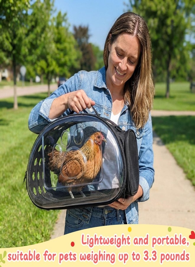 Hsei Small Pet Carrier Bag Portable Small Animal Travel Bag with Clear Side Panel Shoulder Strap for Hamster Chinchilla Rabbit Hedgehog Sugar Bird Lizard - Image 2