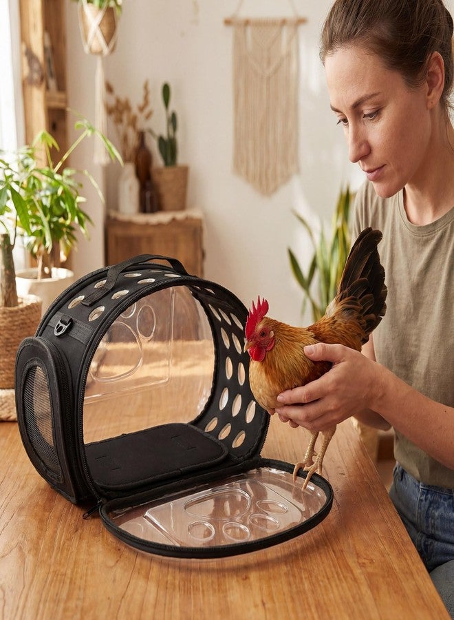 Hsei Small Pet Carrier Bag Portable Small Animal Travel Bag with Clear Side Panel Shoulder Strap for Hamster Chinchilla Rabbit Hedgehog Sugar Bird Lizard - Image 5