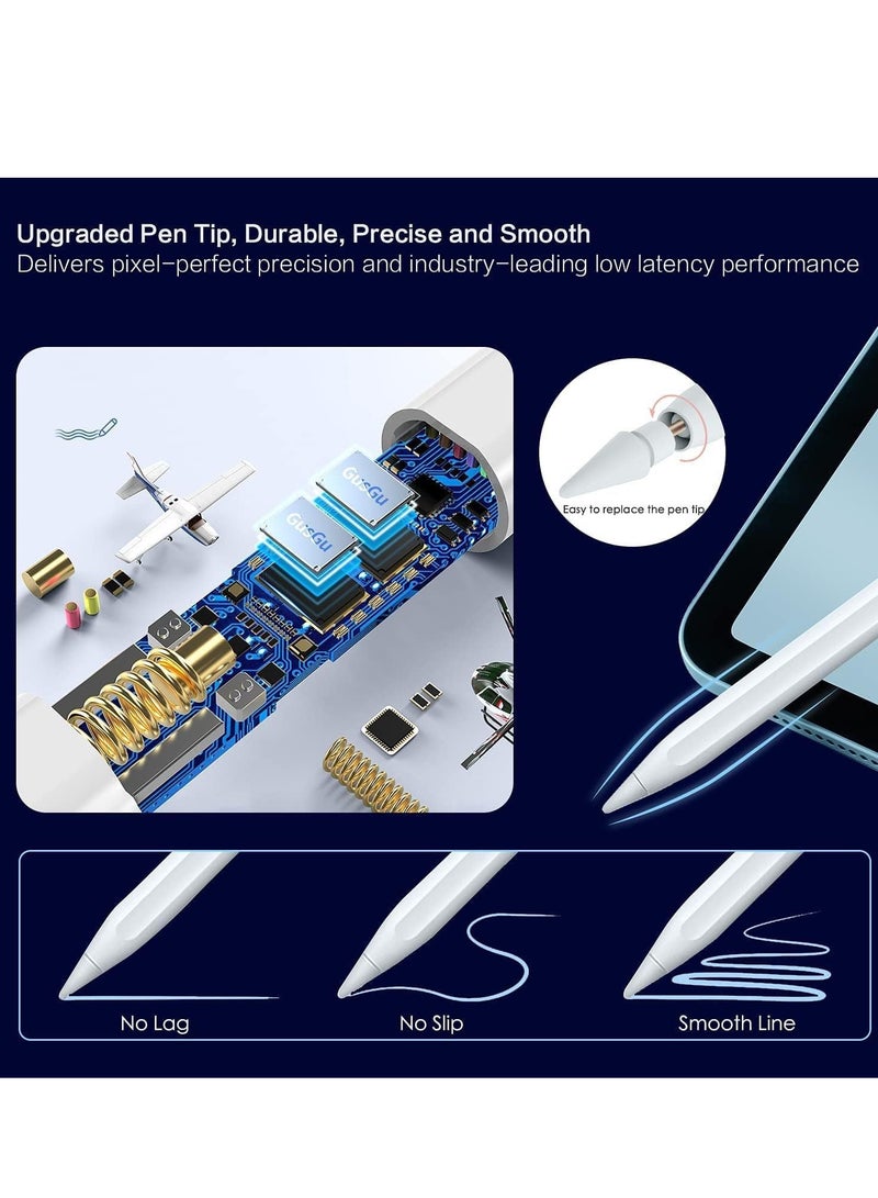 أم جي زي قلم ستايلس لجهاز iPad الجيل التاسع والعاشر، قلم Apple سريع الشحن 2X لجهاز iPad 2018-2023، قلم iPad لجهاز iPad Pro 11/12.9 3/4/5 Gen، iPad Mini 5/6، iPad 6/7/8، iPad Air 3/ 4/5 - Image 5