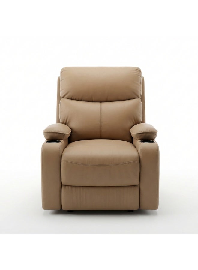 Sereno Life First Class Massage Recliner Sofa with Heat Therapy, 8 Massage Zones, 20 Programs, Rocking Motion & Adjustable Recline – Luxury Home Massage Chair Sofa (Beige)
