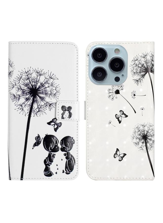 اس-توب جراب هاتف جلدي منقوش بالزيت ثلاثي الأبعاد لهاتف iPhone 15 Pro - Image 1