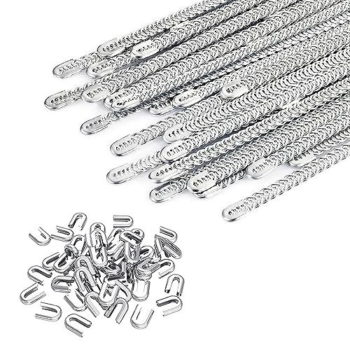 EUSTREER 50 Pcs 1/4'' x 13.7Inch Spiral Steel Boning for Corset, Sewing Corset Boning Precut with 50 Steel Boning Tips Structure and Form (6mm) - Image 1