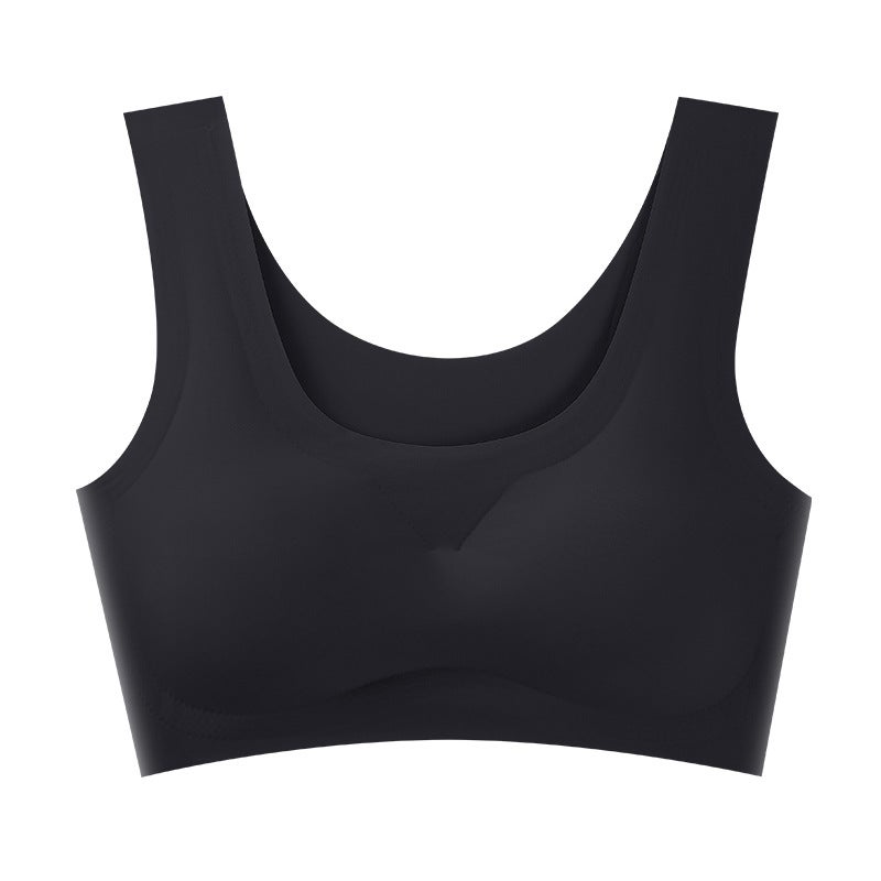 Seamless Ice Silk Sports Bra Yoga Crop Tank Sky Blue  - Image 3