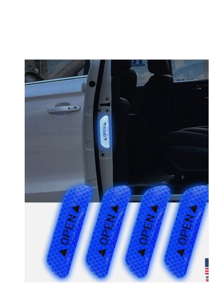 Universal-fit, reflective warning sticker set with the word "Open" printed on the car door to increase visibility, for trucks, SUVs, and vans. Multicolor - Image 5