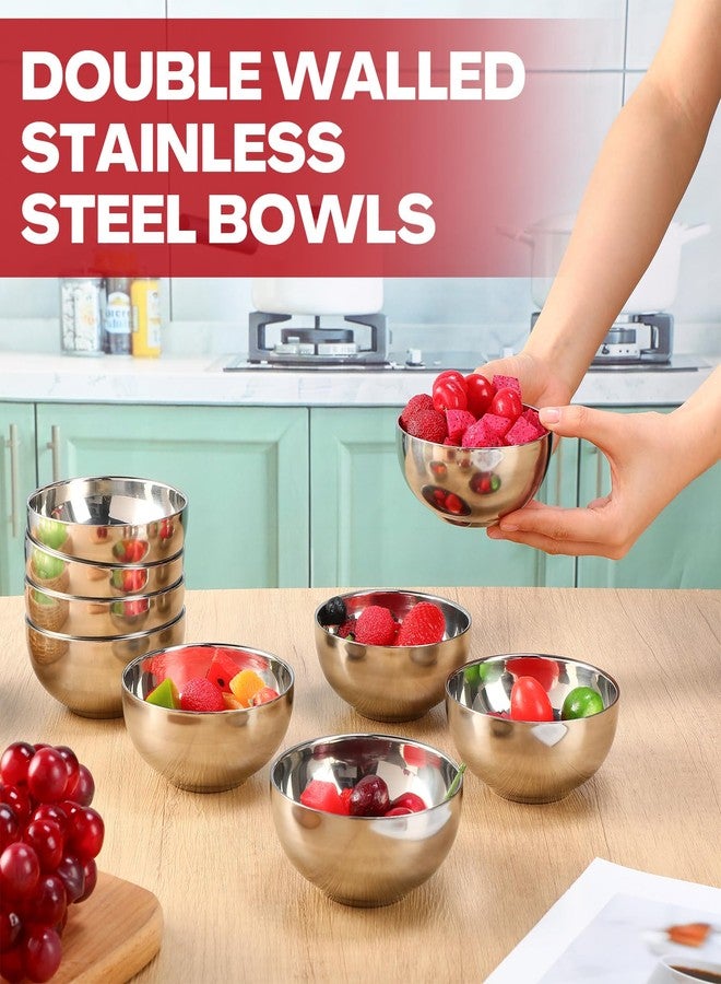 Maxdot 20 Pack 304 Stainless Steel Bowls for Kids 13oz Double Walled Insulated Silver Metal Bowls for Soup, Cereal, Rice, Snack, Salad, Healthy and Dishwasher Safe - Image 2