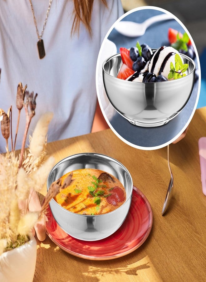 Maxdot 20 Pack 304 Stainless Steel Bowls for Kids 13oz Double Walled Insulated Silver Metal Bowls for Soup, Cereal, Rice, Snack, Salad, Healthy and Dishwasher Safe - Image 5