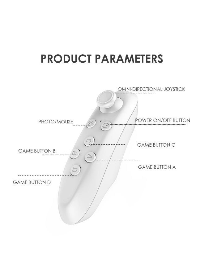 Mini VR Remote Controller Gamepad Bluetooth Control for Mobile Phone, Bluetooth Selfie Timer Joystick for Android, for IOS, for Tablet - Image 2
