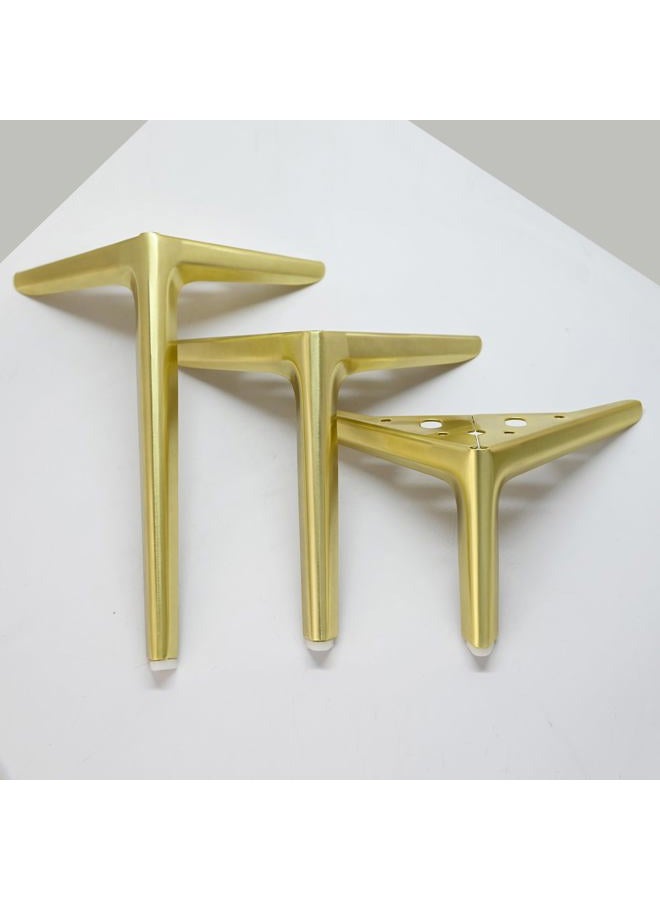 Smaxcn 9.8 inch/25cm Brushed Gold Metal Furniture Legs Set of 4, DIY Replacement for Cabinet Legs, Sofa Legs, Chair Legs - Image 5