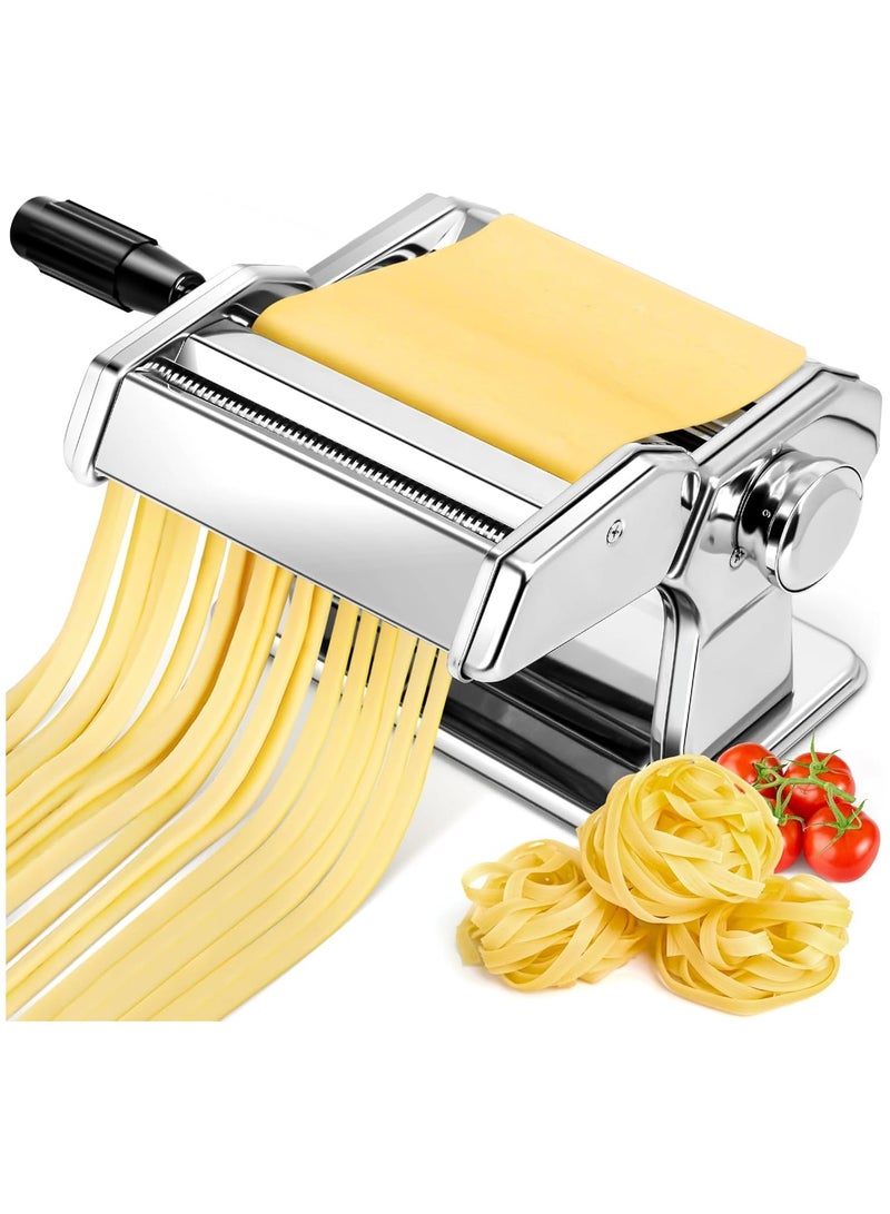Beauenty 2-in-1 Pasta Maker with Cleaning Kit, Adjustable Thickness Settings Pasta Maker Machine with Pasta Roller and Cutter, Dual Width Noodle Maker for Pasta, Spaghetti, Fettuccine, Lasagna - Image 1