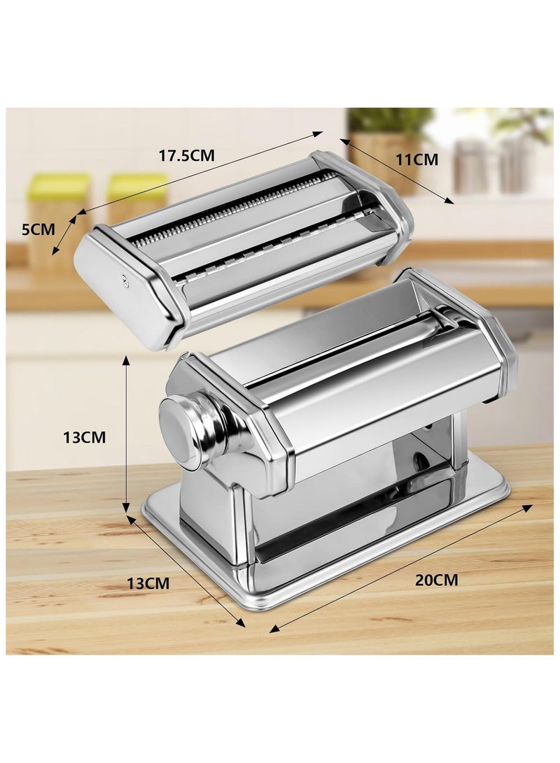 Beauenty 2-in-1 Pasta Maker with Cleaning Kit, Adjustable Thickness Settings Pasta Maker Machine with Pasta Roller and Cutter, Dual Width Noodle Maker for Pasta, Spaghetti, Fettuccine, Lasagna - Image 3