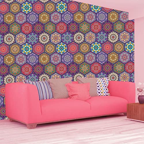 WallDaddy Wallpaper For Walls Sticker Large Size (300x40)Cm Self Adhesive Wallpaper For Bedroom | Mandala Wall Stickers For Home | Waterproof Wall papers For Home | Vinyl Wallpaper Stickers Home Decor - Image 3