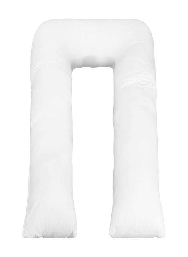 Digital Decor Premium Full Body Maternity Pillow, U.S. Made, Hypoallergenic, 100% Cotton U Shaped Pregnancy Pillow for Side Sleepers, 35" x 65" - Image 1