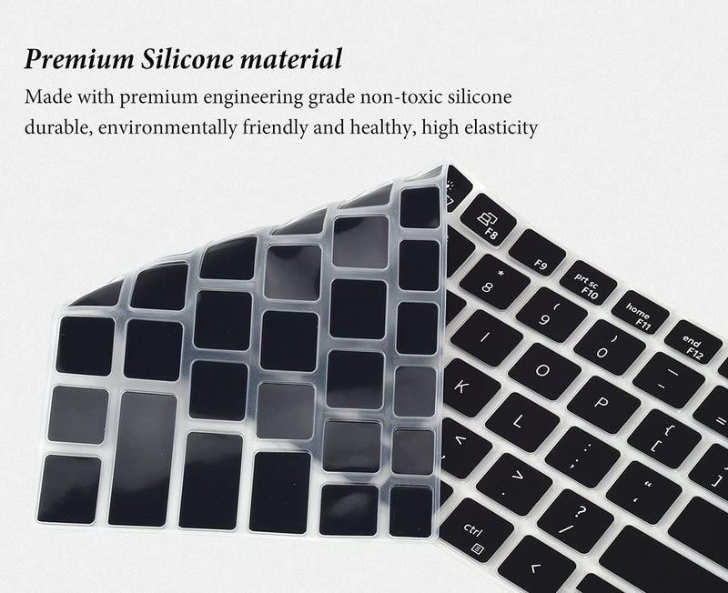 Capsa غطاء لوحة مفاتيح سيليكون لجهاز ديل لاتيتيود 5420 5430 5431 5440 14" لابتوب - أسود - Image 3