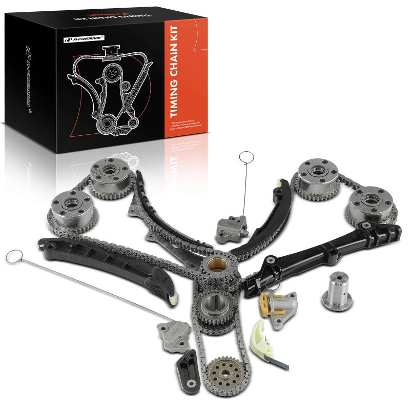 طقم سلسلة توقيت المحرك APremium مع توتر العجلة الدليل متوافق مع جيب جراند شيروكي رانجلر دودج جراند كارافان تشارجر كرايسلر تاون كانتري رام بروماستر 1500 V6 3.6L