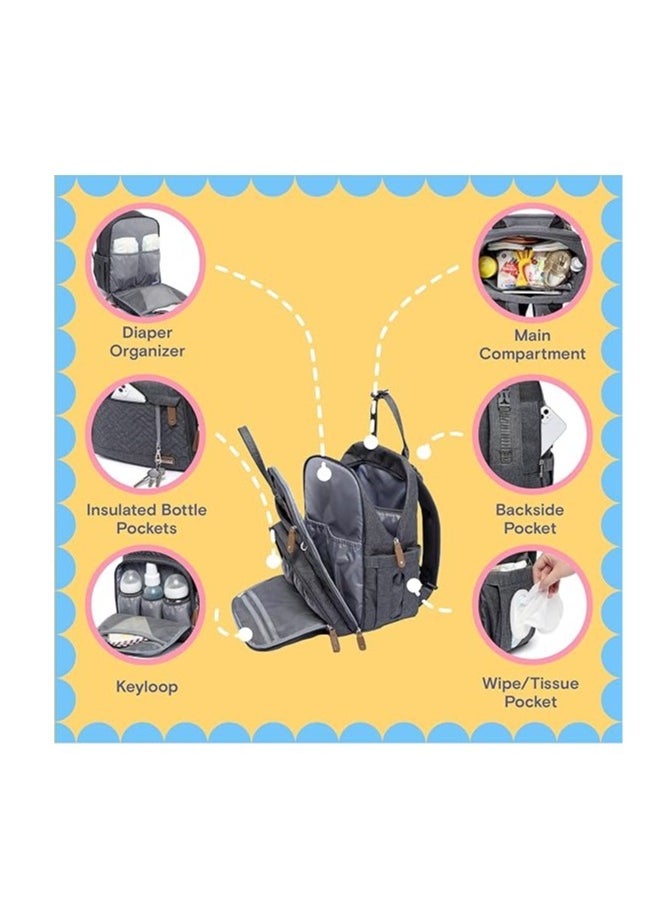 Diaper Bag Backpack, iniuniu Large Unisex Baby Bags for Boys Girls…