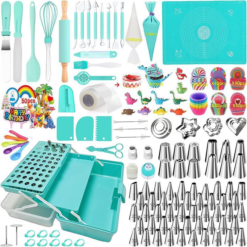488 Piece Set Cake Tools Cake Decorating Tools Cream Mounted Mouth Three-Layer Storage Box Suit - Image 2
