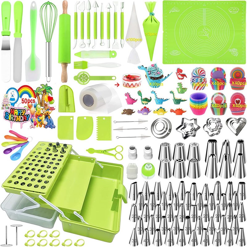 488 Piece Set Cake Tools Cake Decorating Tools Cream Mounted Mouth Three-Layer Storage Box Suit - Image 1