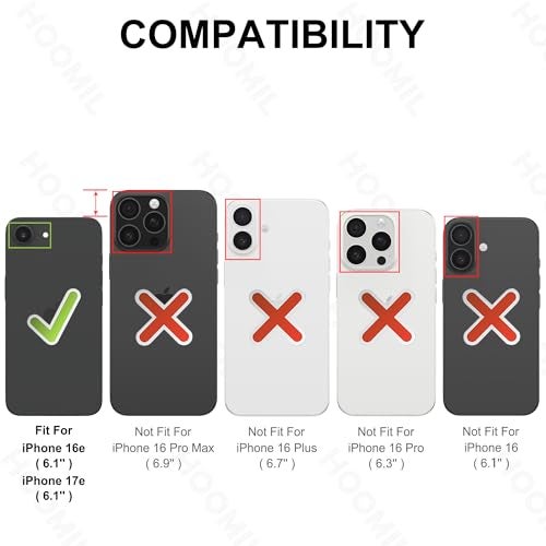 HOOMIL Case for iPhone 16e and iPhone 17e 6.1-Inch, Non-Yellowing, Drop Protection, Anti-Scratch Transparent Hard Back Phone Cover - Crystal Clear - Image 2