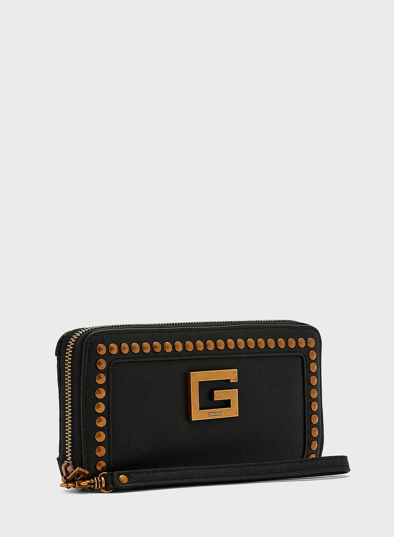 GUESS Studded Logo Clutch