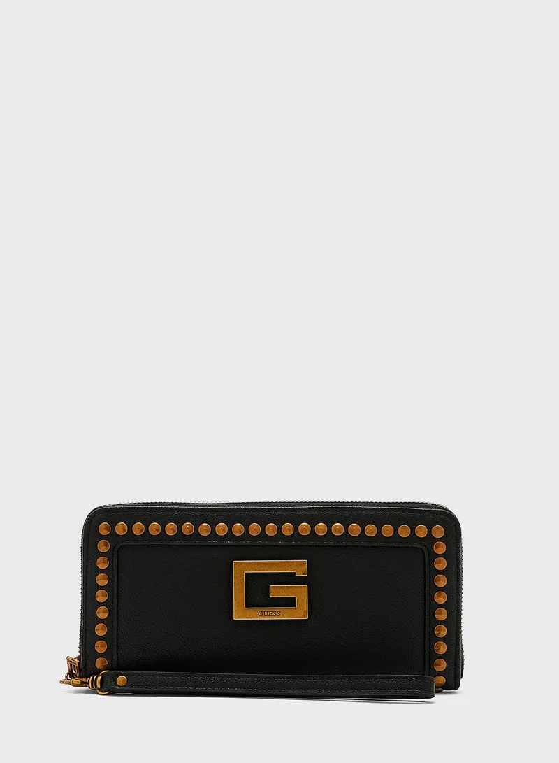 GUESS Studded Logo Clutch