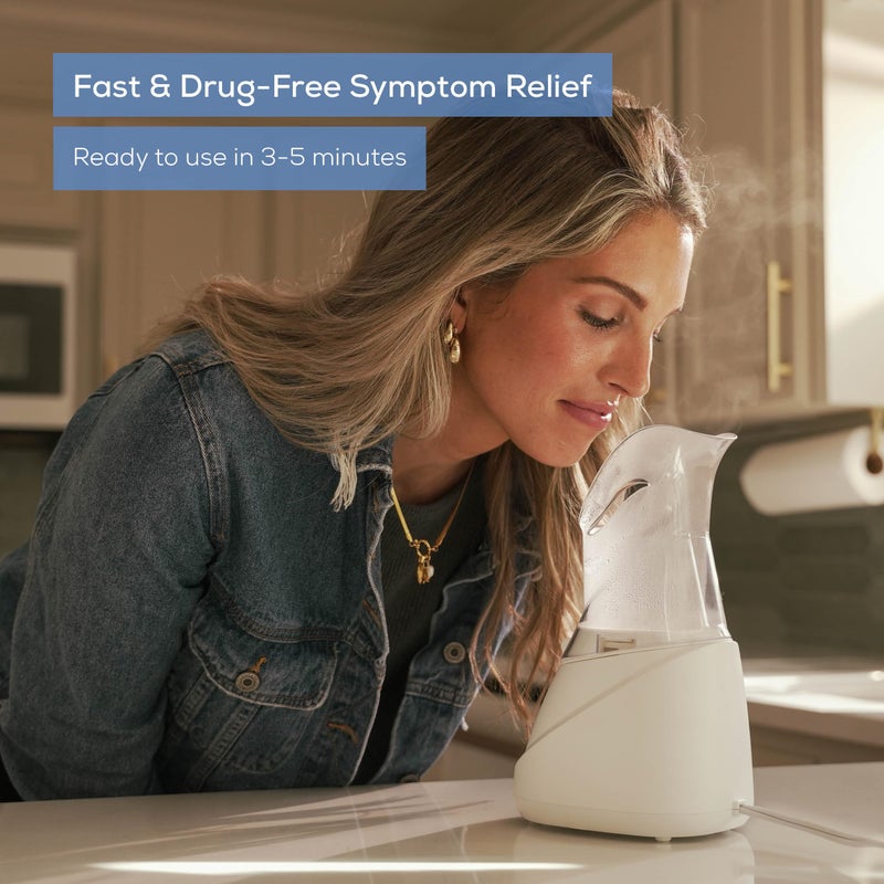 Beurer SI30 Steam Inhaler for Sinus Congestion & Allergies, Drug-Free, Quick 3-5 Minute Setup, Ultra-Quiet, Face Steamer with Variable Steam Control, Universal Mask, FSA/HSA Eligible - Image 4