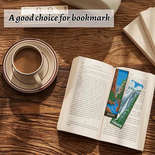 NEGEKFKX 6 Pcs National Park Cross Stitch Bookmark Kit for Adult Beginners,Cross Stitch Kits 14 CT DIY Crossstitch Kits Adult Stamped Bookmark Embroidery Bookmarks Kit - Image 3