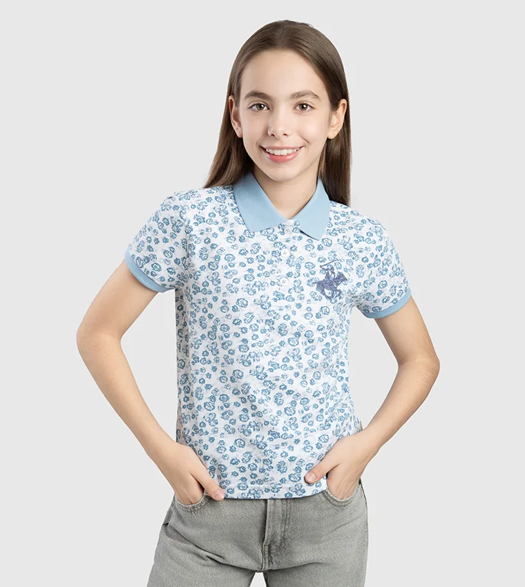 Bhpc Kids Sky Blue Polo