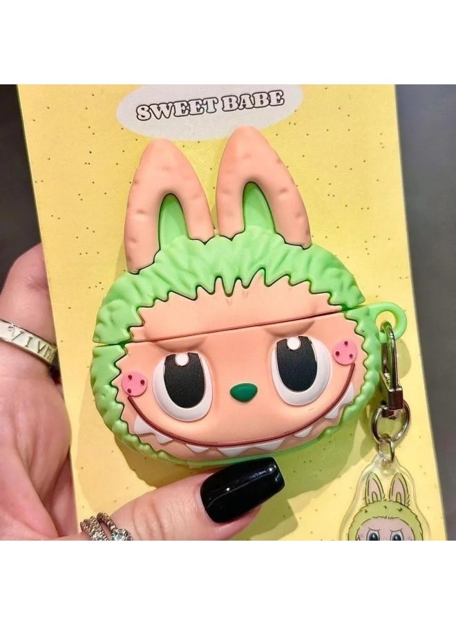 Cartoon Three-color Cloth Cloth For Airpods4 Apple Wireless Bluetooth Earphone Case Earphone Case-Color:Headphones Kt Cat + Hook-Applicable Models:Airpods4