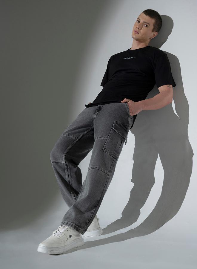 هوبرهولمي جينز بخصر متوسط وقصة عادية بجيوب كارغو من ستايلي - Image 5