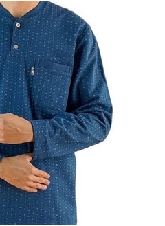 Jet "Men Winter Pajama Set Long Sleeve & Long Pants - Blue  - Image 2