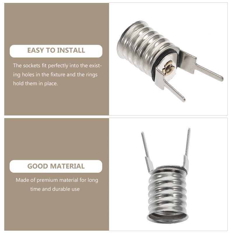 10pcs Lamp Base Fixture Screw in Light Socket E10 Mini Bulb Socket - Image 4
