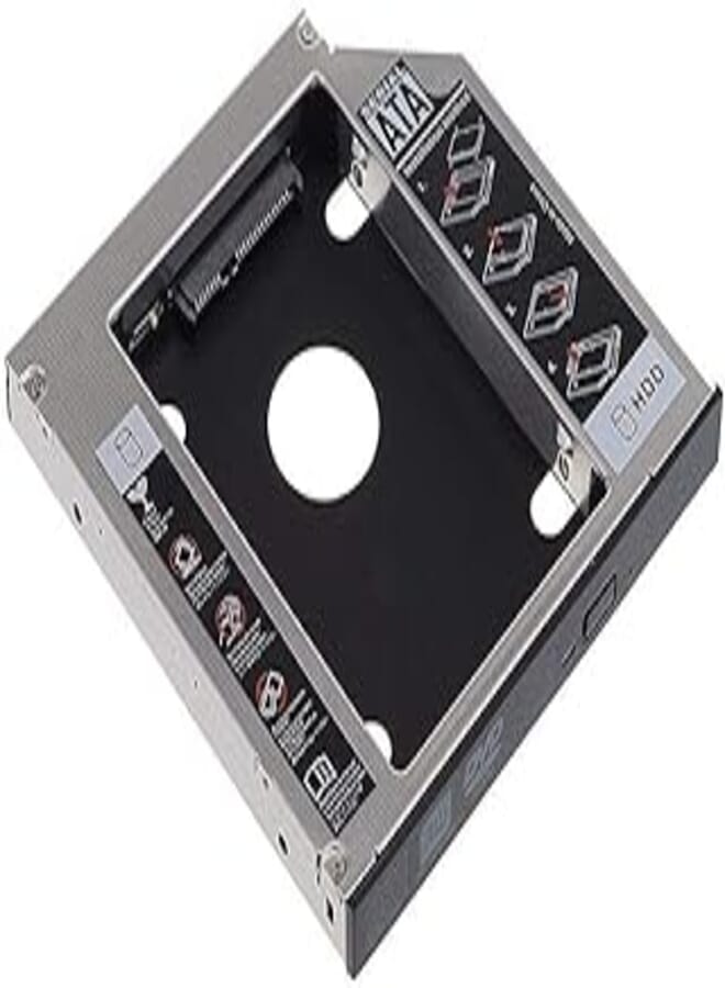 Aluminum 9.5mm 2nd Hard Disk Drive Caddy Case Adapter For Universal Laptop Cd / Dvd-rom Optical Bay - Black
