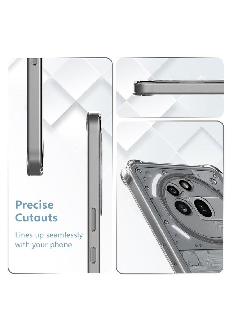 TIGER Nothing Phone 3a Pro Case Cover – Anti-Yellowing Clear Shockproof TPU Case with Precise Cutouts + 2-Pack Tempered Glass Screen Protector – High-Transparency, Anti-Scratch Glass Film – Full Protection Kit for Nothing Phone 3a Pro (Crystal Clear) - Image 4