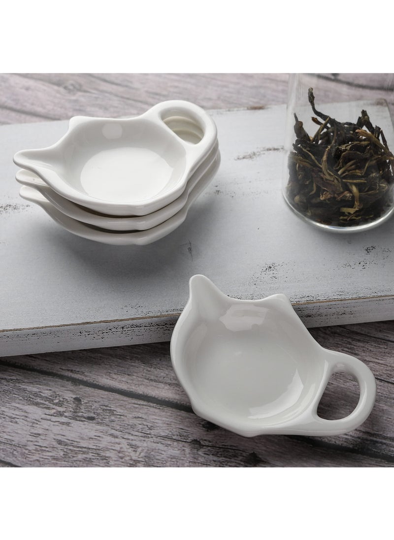 Y&D - 5 Pcs Tea Bag Holder for Used Bag, Teapot Shaped Coasters, Keep Your Time Tidy and Organized with Saucers - Image 1