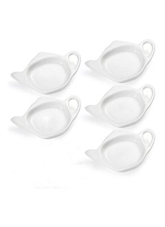 5 Pcs Tea Bag Holder for Used Bag, Teapot Shaped Coasters, Keep Your Time Tidy and Organized with Saucers
