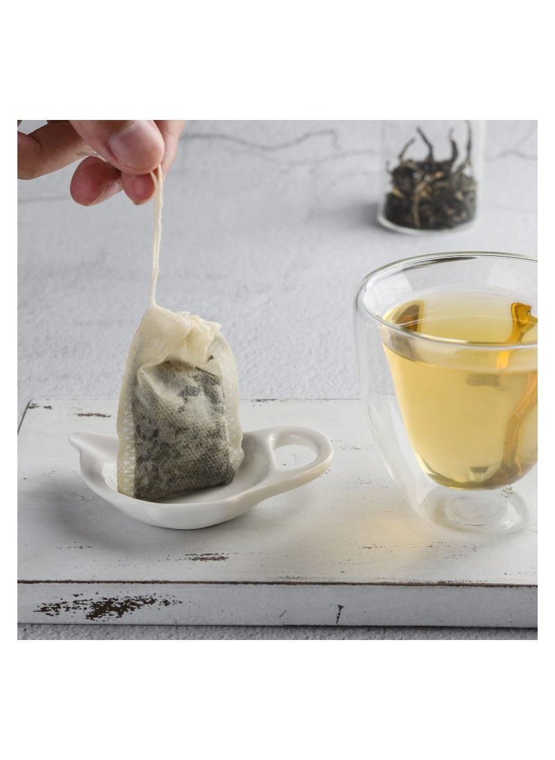 Y&D - 5 Pcs Tea Bag Holder for Used Bag, Teapot Shaped Coasters, Keep Your Time Tidy and Organized with Saucers - Image 1