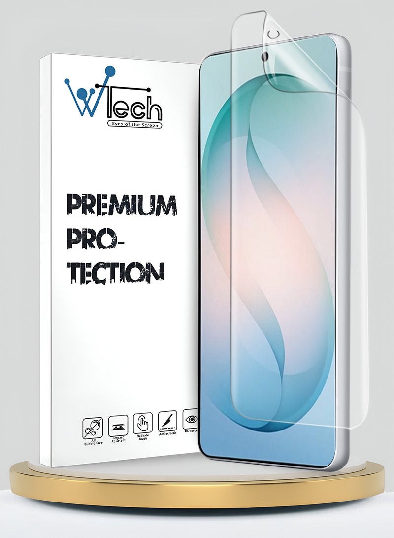 Wtech Samsung S26 5G 2026 Premium Hydrogel Film Thin and Flexible Screen Protector (MSHFMN) - Clear - Image 1