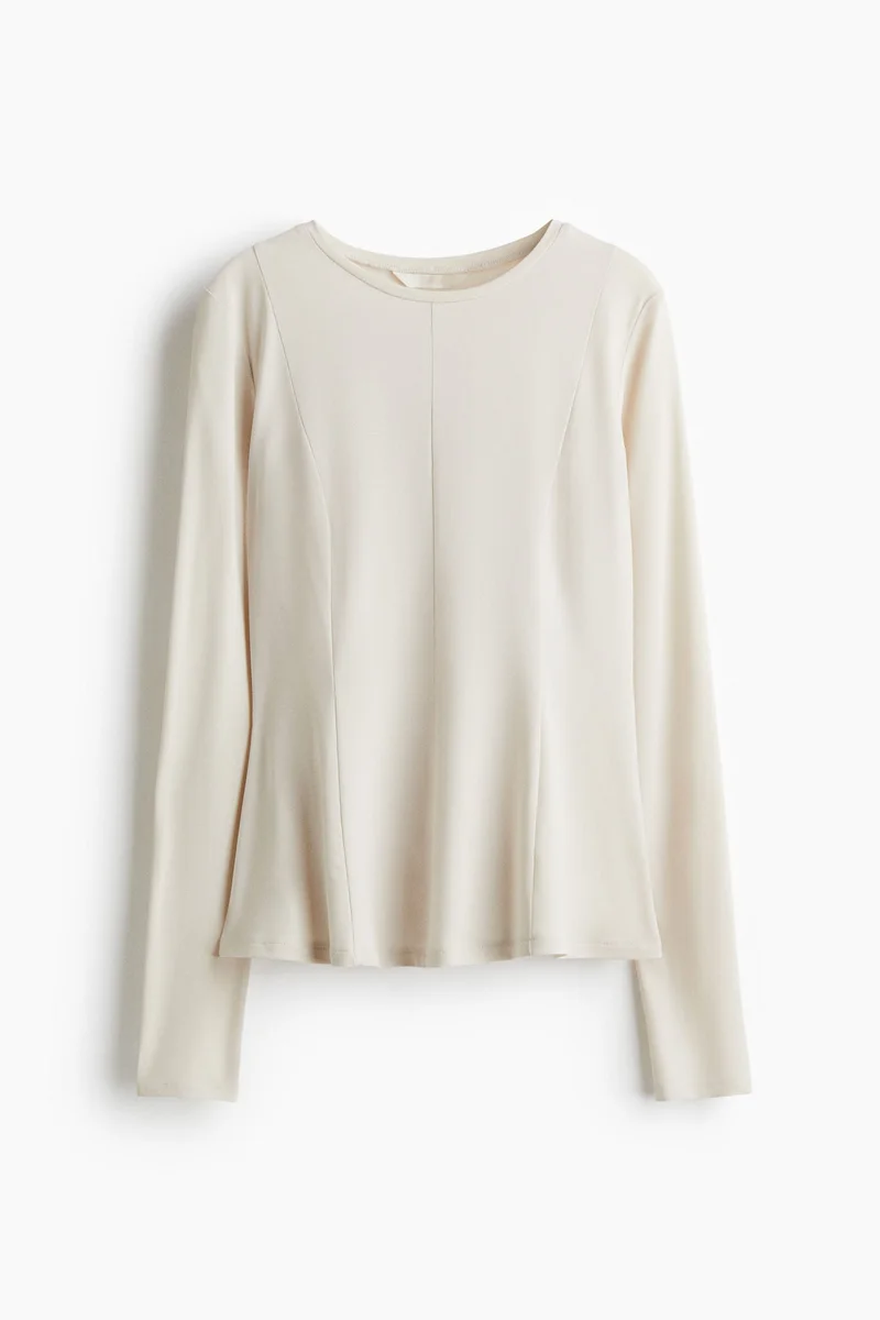 اتش اند ام بلوزة بحواف بيبلوم