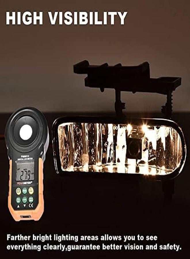 PIT66 Clear Lens Bumper Fog Light Replacement For Chevy 1999-2002 Silverado 1500 2500 / 2001-2002 Silverado 3500 / 2000-2006 Suburban Tahoe Driver Passenger Side Halogen Lamps Replacement With Bulbs - Image 2