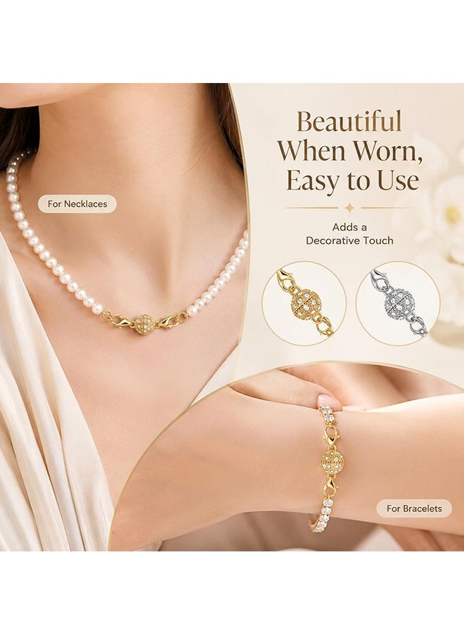 Wffo 12PCS Magnetic Necklace Clasps and Closures, Gold & Silver Magnetic Lobster Clasp Extenders for Necklaces & Bracelets, Easy Jewelry Converter for Women, Seniors, and Everyday Wear - Image 5
